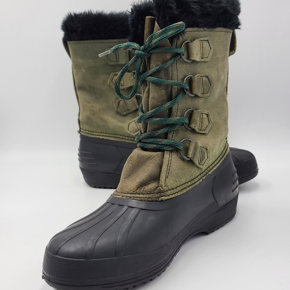 Sorel Badger Winter Boot Women's 8 - Olive Green - Picture 2 of 7